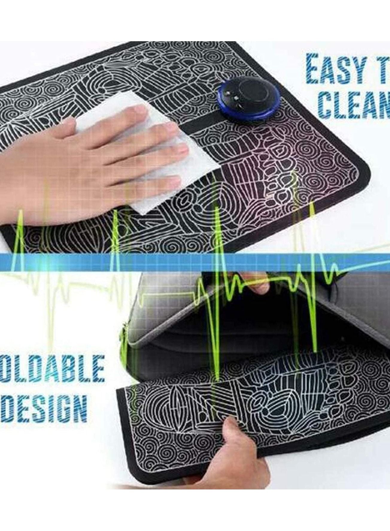 Eworld Pack of 2 Portable EMS Electric Foot Stimulator Massager Blood Circulation Pain Relieving Body Machine for Men and Women with 6 modes