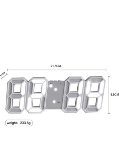 3D LED Digital Wall Clock Table Desktop Alarm Clock Nightlight For Home Living Room Office