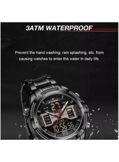 NAVIFORCE NF9201 Men Sport Military Luminous Digital Quartz Luxury 3ATM Waterproof Wrist watch