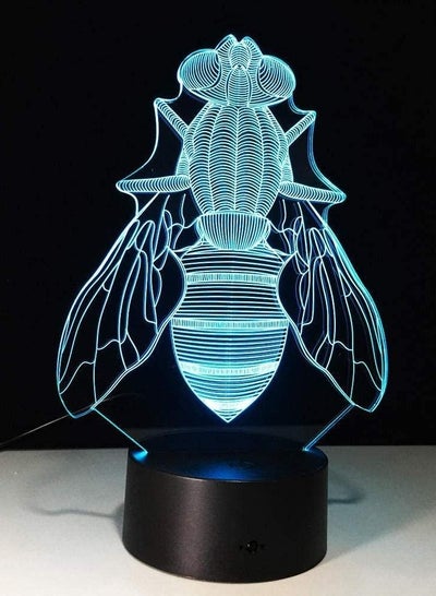 Fly LED Night Light 16 Color Changing The Collectible 3D Led Table Desk Lamp Cartoon Figure Children's Bedside Lamp Power by USB Home Bedroom Holiday Atmosphere Lights