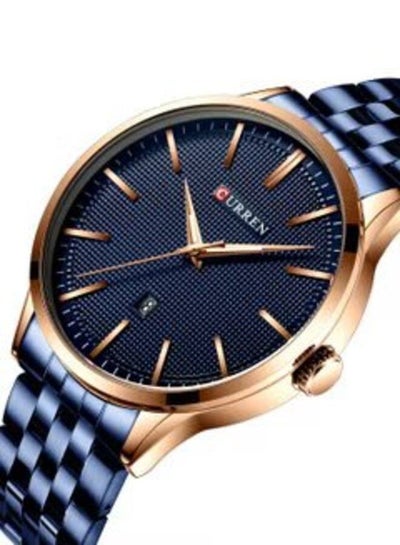 Mens 8364 Stainless Analog Wrist Watch - Blue