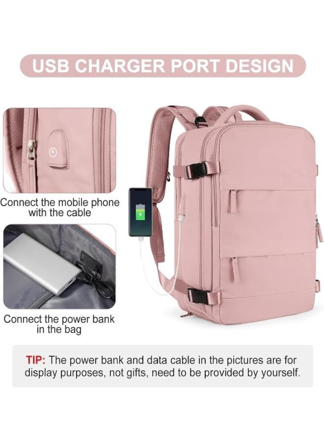 Travel Backpack For Men and Women Airline Approved Carry On Bag with Shoe Compartment, Holds 15.6" Laptop and USB Charging Port