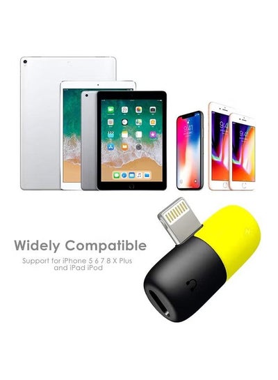 Lightning Adapter Splitter - 2 in 1 Charger and Lightning to 8 Pin Lightning Headphone Jack Adapter Splitter Adapter Earphone Cable Converter Phone Converter