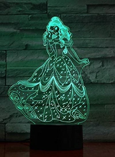 الجمال والوحش 3D LED ضوء الليل الأميرة بيلا ديكور غرفة نوم طفلة هدية ضوء الليل الجدول مصباح الليل الأميرة حسناء