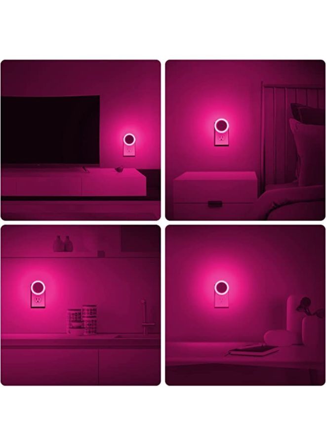 LED Round-shaped Plug-in Night Light Super Smart Socket Dusk to Dawn Sensor Lights