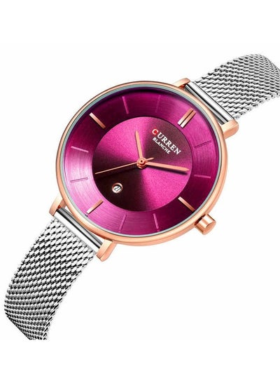 CURREN 9037 Women Quartz Watch Creative Casual Watches Stainless Steel Mesh Band Stylish Desgin Watch for Female