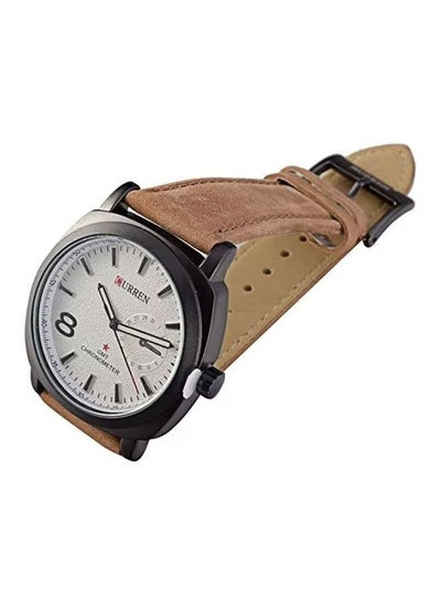 Men's 8139 Water Resistant Analog Wrist Watch - Brown