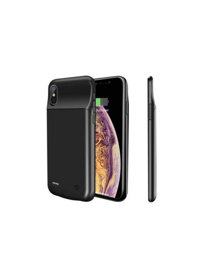 Back Cover For Battery Case 4000 mAh Battery Pack Case Cover For Apple iPhone XS Max (Black)