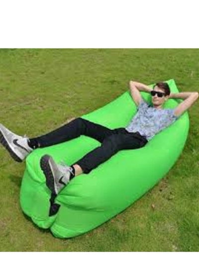 Fast Air Inflatable Sofa Lazy Air Bed Chair Couch Air Bag in Green