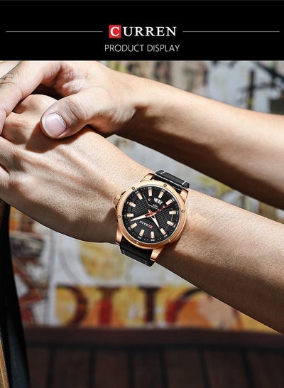 Watch CURREN 8376 for Men Luxury Brand Fashion Quartz Wristwatch with Leather Strap Casual Business Clock Male