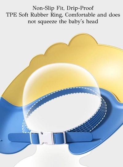 Baby Shower Cap Adjustable Baby Bath Visor Infant Bathing Protection Cap Safe Shampoo Shower Hat