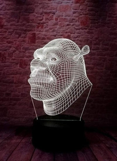 Multicolour 3D Illusion Lamp LED Night Light Shrek Anime Figures Model Colorful Flash Lighting Cartoon Characters Action Figures And Toys For Kids Birthday Or Gifts