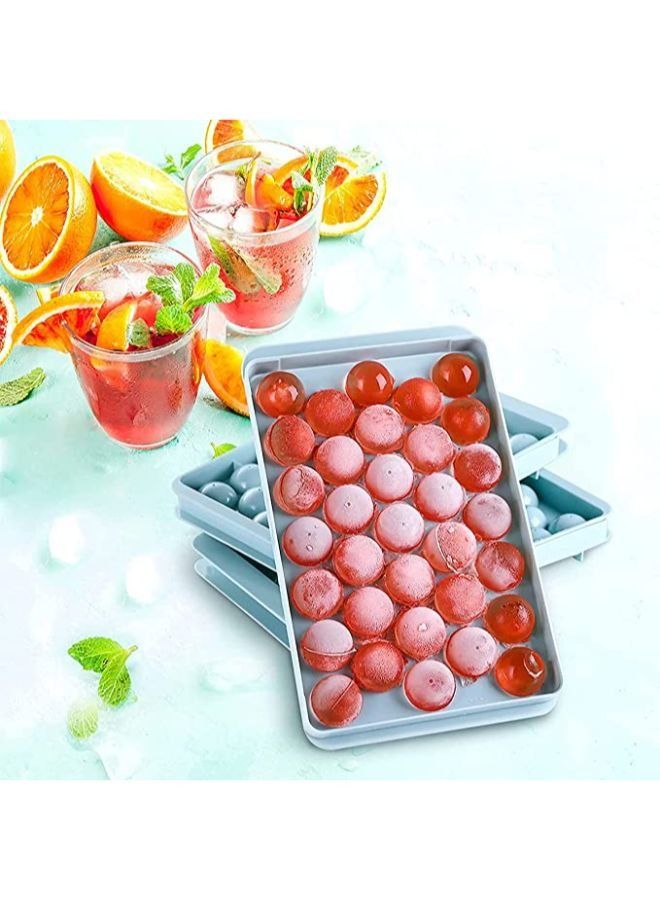 2 Pieces Round Ice Cube Tray Silicone Ice Ball Mold Make for Freezer Easy Release Mini Circle Ice Cube Tray Making Sphere Ice Frozen