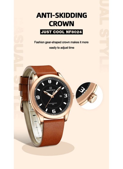 New NAVIFORCE Design 2022 Men's Sports Leather Quartz Watches Waterproof Luxury High Quality Male Watch Reloj Hombre