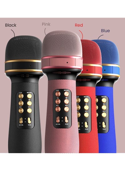 WS-898 Karaoke Bluetooth-Compatible Microphone Handheld Wireless Sing Mic, Black
