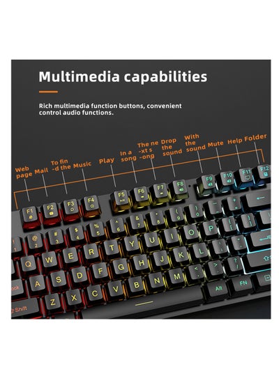 مجموعة ألعاب 4 في 1 تتضمن سماعة رأس وماوس ولوحة مفاتيح RGB وماوس للكمبيوتر الشخصي