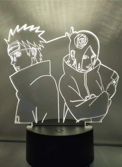 Action & Toy Figures  Figures Naruto Pain Konan Shippuden 3D Multicolor Night Light Novelty Action Figurine Model Pain Itachi Naruto Base LED Doll Juguetes