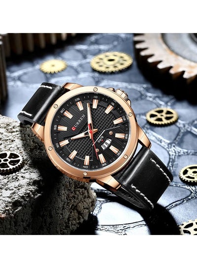 Watch CURREN 8376 for Men Luxury Brand Fashion Quartz Wristwatch with Leather Strap Casual Business Clock Male