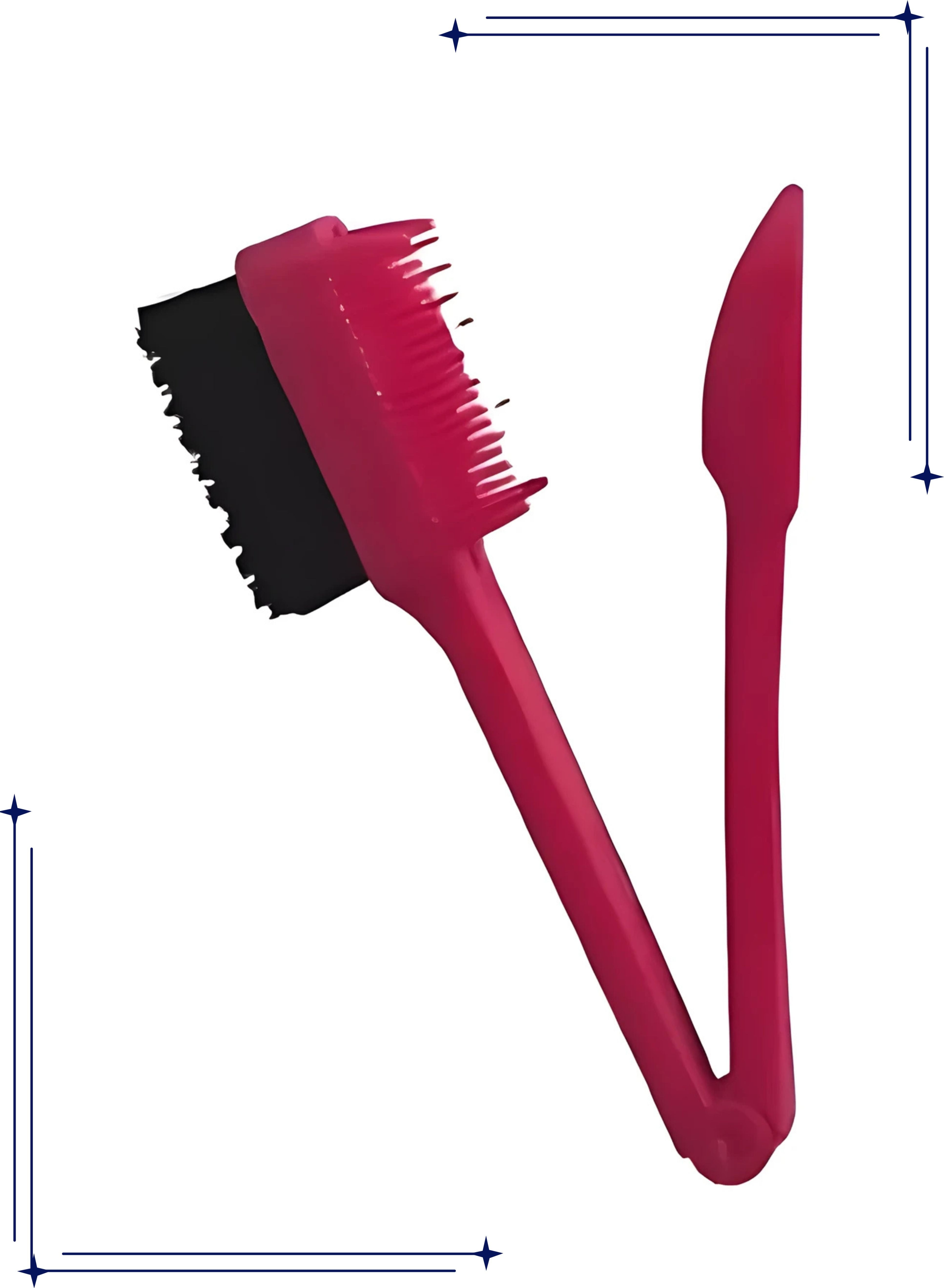 Foldable 3 in 1 Hair Edge Control Brush Comb Eyebrow Brush Double Sided Edge Brush for Hairstyling, Eyelash Combs and Eyebrow Brushes for Women Men Kids