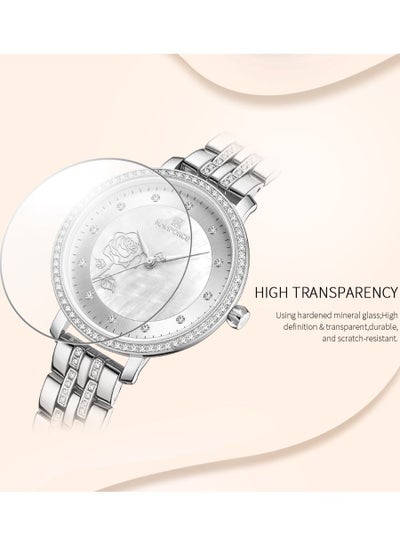 NAVIFORCE Luxury Diamond Women Watches Fashion Casual Waterproof Stainless Steel Quartz Wristwatch NF5017