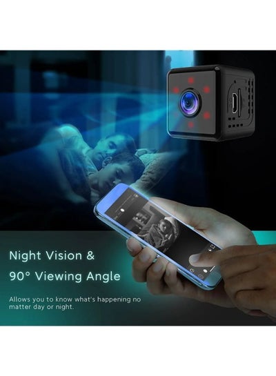 Security Camera WiFi 1080P Mini Wireless Camera Small Nanny Cam Pet Baby Monitor with Phone APP Control Viewing Night Vision Motion Detection