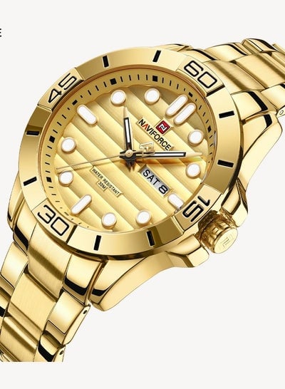 NAVIFORCE Men's Watches Waterproof Stainless Steel Quartz Calender Week Diplay Watch Casual For Men NF9198