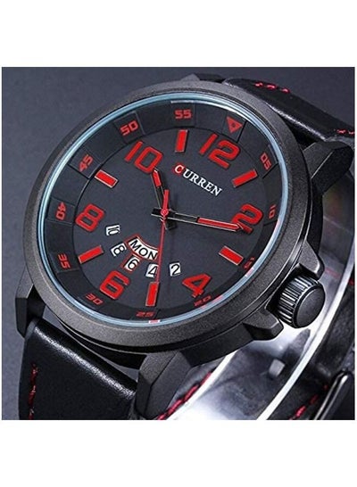 CURREN 8240 Men Japan Movement Quartz Watch Leather Strap Wrist Watches For Men With Date Calendar Male Watch