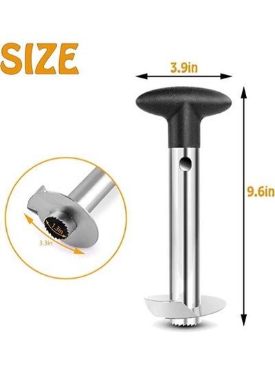 Stainless Steel Pineapple Core Remover Tool for Home & Kitchen with Sharp Blade for Diced Fruit Rings All in One Pineapple Tool Peeler