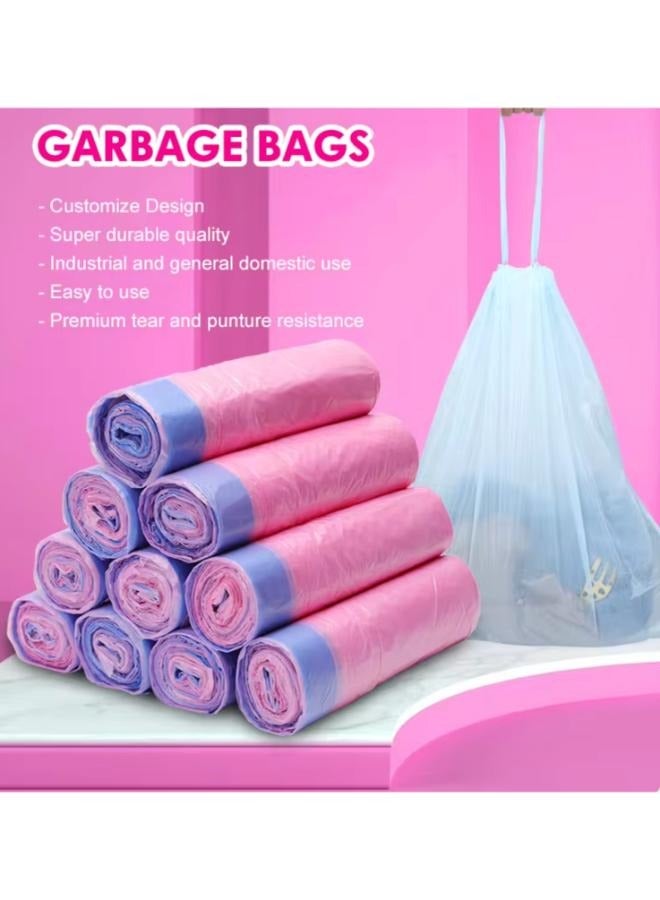 10 Pieces Drawstring Biodegradable Trash Bags Roll