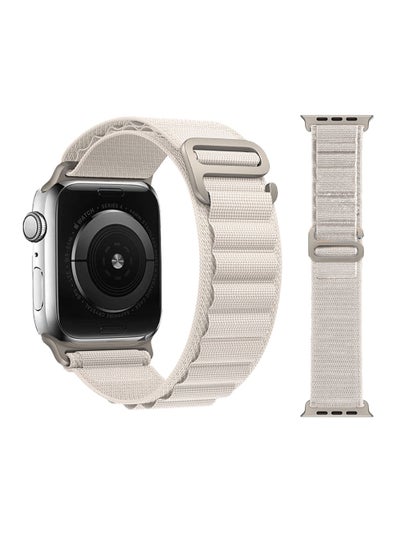 سوار ساعة Apple Alpine Loop متوافق مع مقاسات 38/40/41 ملم، تصميم أنيق ومريح وبوليستر خفيف الوزن