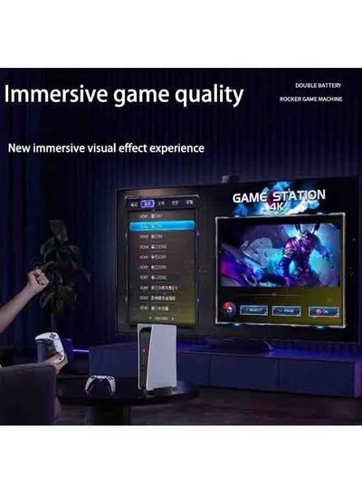 M5-PS5 Game Console Video Gamebox 2.4G Wireless Controller Gamestation 4K Classic White & Black