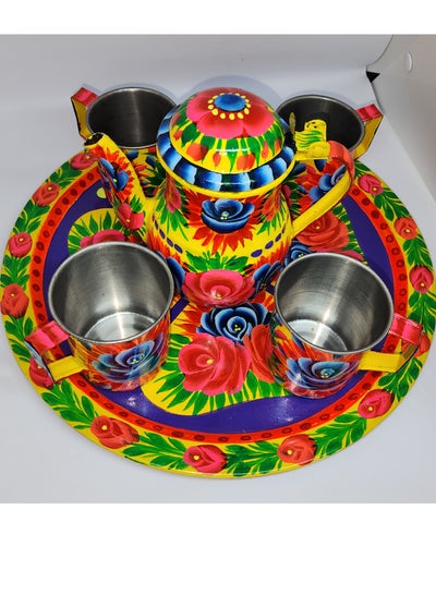 Hand Made Hand Painted Truck Art  Tea Cup Set Made in Pakistan Traditional Truck Art Painting Work Handi Craft