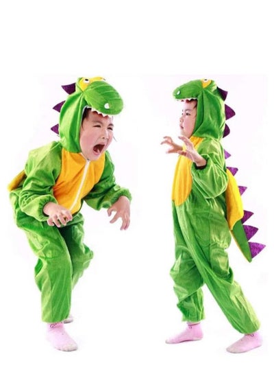 Brain Giggles Dinosaur Animal Plush Costume Design Halloween Carnival Party Jumpsuit for Kids Boys & Girls Medium
