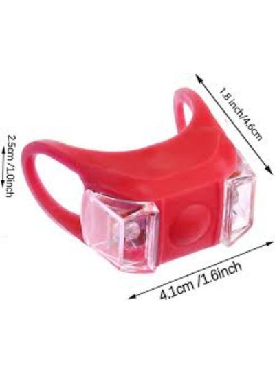 6 Pieces Bicycle Scooter Handlebar Light for Helmet Double LED2 in Case Powered by Batteries