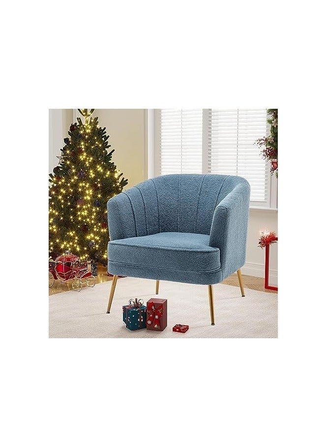 Exclusive Velvet Accent Chairs For Living Room Bedroom Office Upholstered Single Sofa Chair Arm Chair Comfy Chair Reading Club Coffee Chair With Metal Legs
