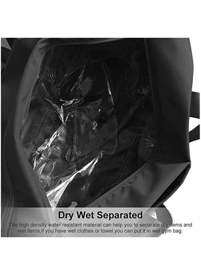 Gym Bag with Shoes Compartment, Sports Bag with Waterproof Pocket for Wet Towels, Travel Duffel Bag