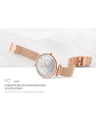 NAVIFORCE Womens Fashion Watch Waterproof Analog Luxury Wristwatch Unique Face Design Casual Dress Watches for Ladies NF5011