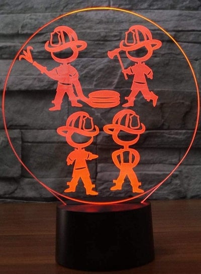 Multicolor Night Lights 7/16 Colors Change LED Firemen Modelling USB Kids Touch Button and Remote ControlDesk Table Lamp for Livin