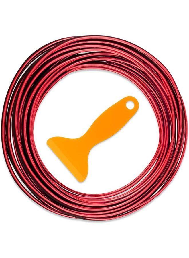 Car Interior Moulding Trim Strips Universal Car Decoration Pinstriping Filler Insert Strips Styling Dashboard Decorative DIY Flexible Strip Garnish Accessory with Installing Tool