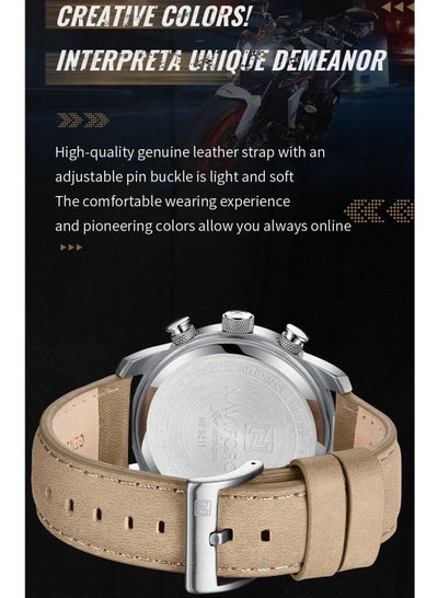 NAVIFORCE NF9211L Men Watches Leather Band Calendar Quartz Watch Military Waterproof Sport Leisure Watch Men Gift Reloj Hombre