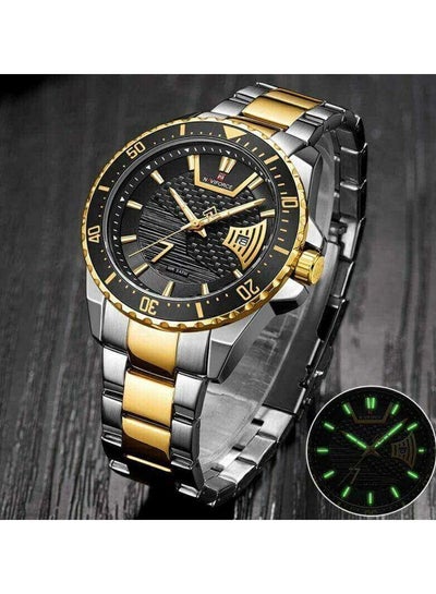 NAVIFORCE NF9191 Men's Classic Stainless Steel Luminous Analog Casual Watch - Golden/Silver
