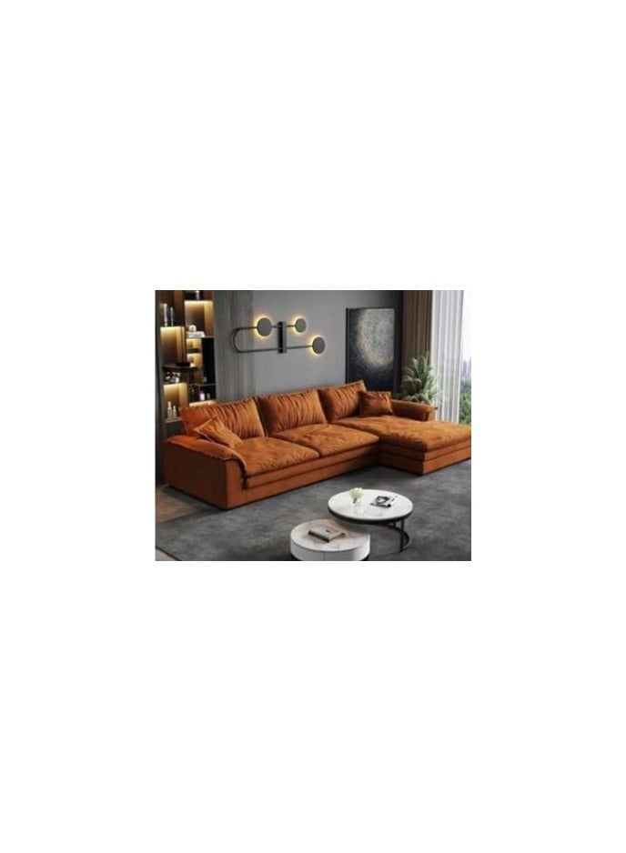 Italian Technology Fabric Sofa Light Luxury Down Latex Sofa Super Large Sitting Wide Living Room Size Combination Sofa