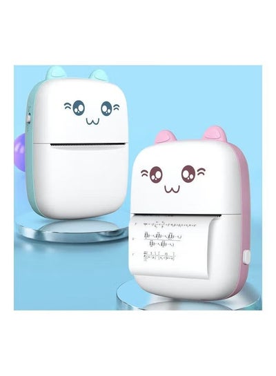 Mini Printer, Pocket Printer, Wireless Bluetooth Mobile Printer, Thermal Printer for Picture Photo Label Memo, Paper Printer with USB Cable for Study/Android/iOS Smartphone - Pink