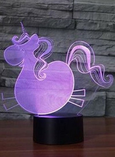 PEPPA Magical Unicorn 3D Acrylic LED 7 Color Night Light Touch Table Lamp هدية