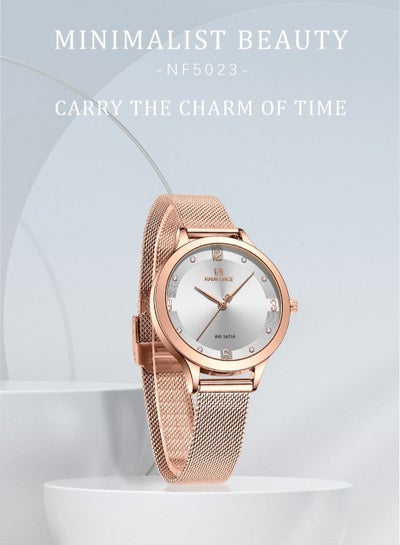 NAVIFORCE Women Watch Luxury Fashion Quartz Watches for Women Blue Dial Elegant Waterproof Wristwatch Gift for Female NF5023