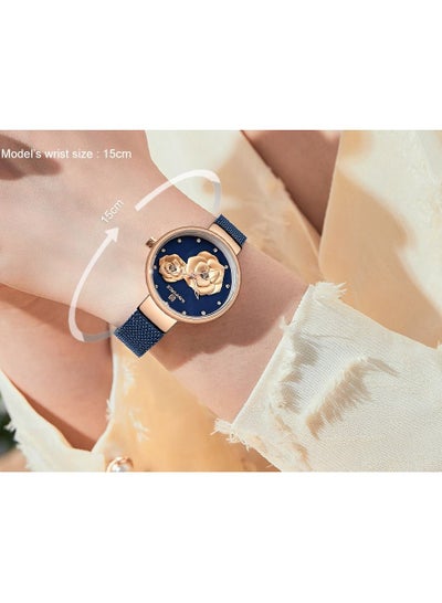 NAVIFORCE Women Luxury Creative Design Watch Stainless Steel Mesh Band Watches for Lady NF5013