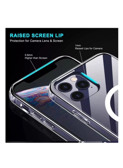 حافظة لهاتف iPhone 12 Pro MagSafe Clear Case II حافظة MagSafe II تدعم شحن Magsafe II عالي الجودة من مادة TPU II 6.1 بوصة