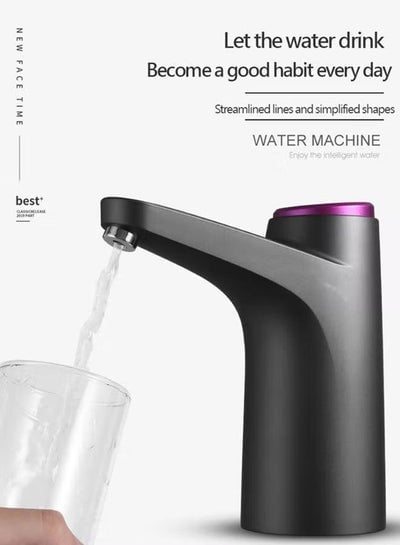 Water Bottle Pump USB Charging Automatic Drinking Water Pump Dispenser Electric Water Dispenser for Universal Gallon Bottle Wireless & Portable for Home Kitchen Office Use