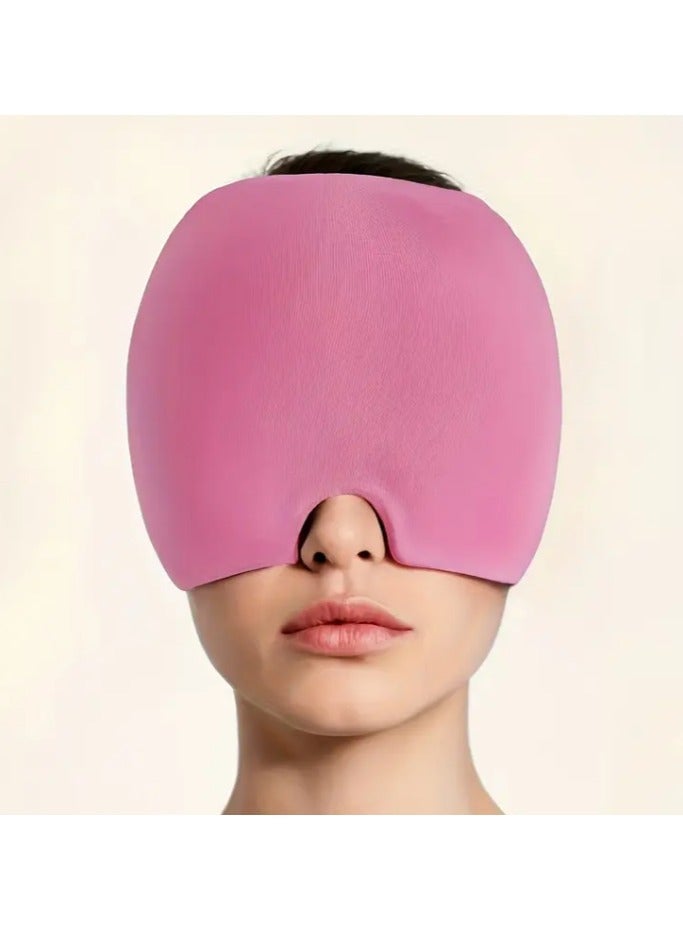 Migraine Hat, Adjustable Cold Gel Headband with Ice Pack Eye Mask for Facial Cooling, Cooling, Management, Ergonomic Headband, Comfortable Design, Lightweight Comfort, Durable Construction, Cooling Head Wrap, Wellness Enthusiasts, Migraine Sufferers