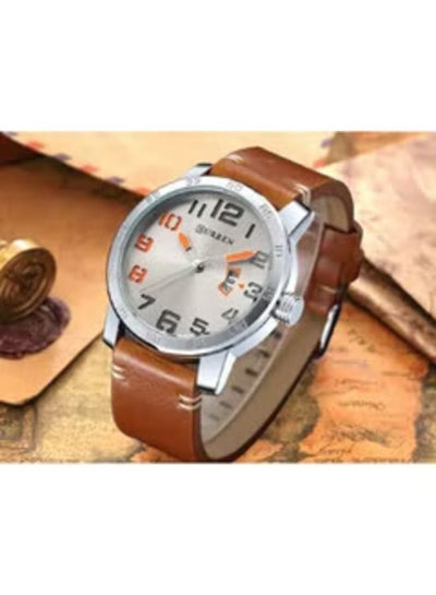Curren 8254 Water Resistant Analog Watch for Men - Brown